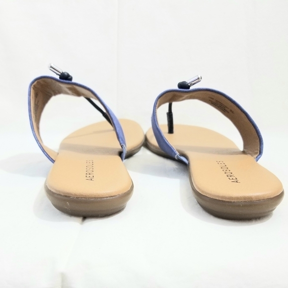 Aerosoles Women's Crown Point Knotted Thong Chambray Band Flat Sandals, size 10M - Picture 4 of 6